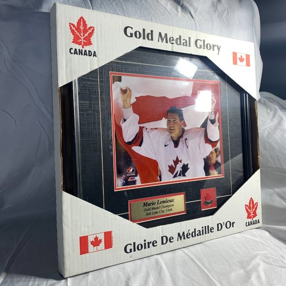 Mario Lemieux Gold Medal Glory Framed Picture - Salt Lake City - Team Canada - Picture 5 of 8